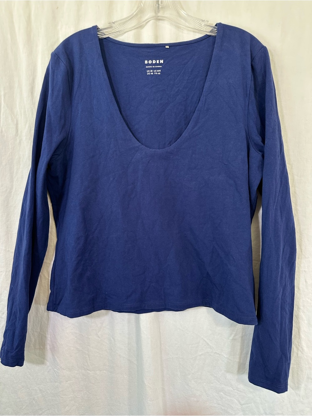 Boden Sz 16/18 Long Sleeve Scoop Neck T-shirt